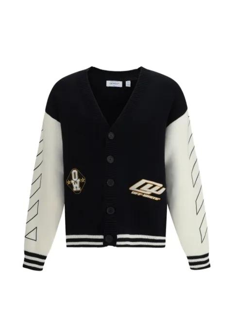 varsity embroidered cardigan by OFF-WHITE