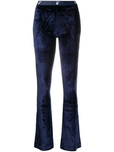 velour flared trousers by OFF-WHITE