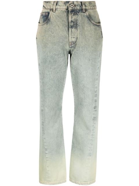 washed denim straight-leg jeans by OFF-WHITE