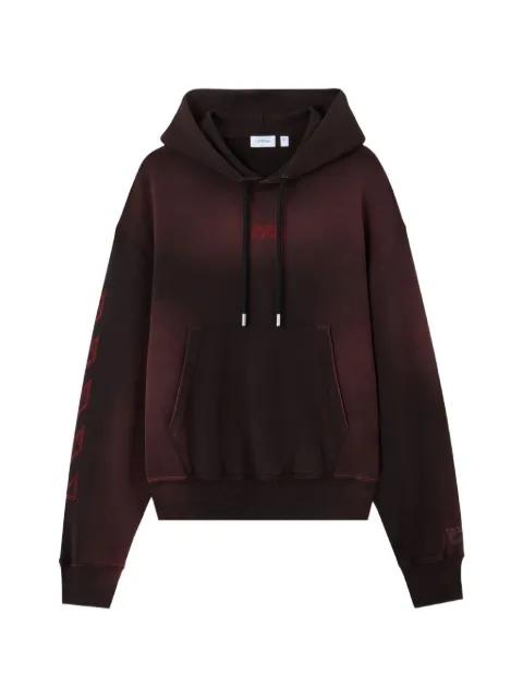 x AC Milan logo-embroidered hoodie by OFF-WHITE