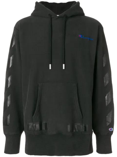 x Champions logo-embroidered hoodie by OFF-WHITE