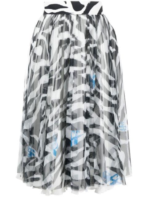 zebra-print midi skirt by OFF-WHITE