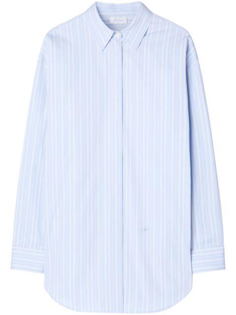 zip-detail pinstriped poplin shirt by OFF-WHITE
