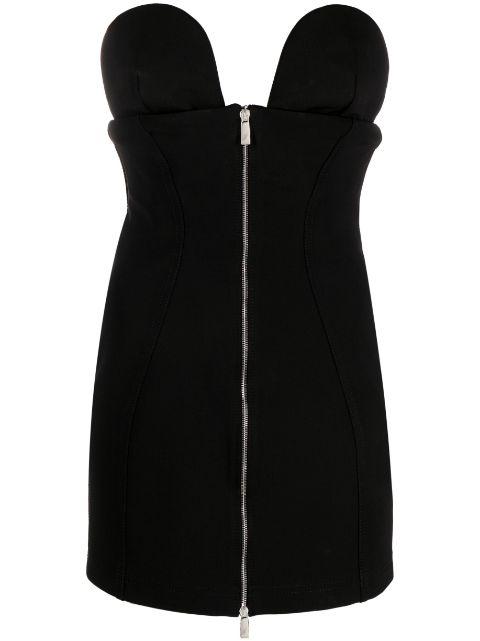 zipped strapless minidress by OFF-WHITE