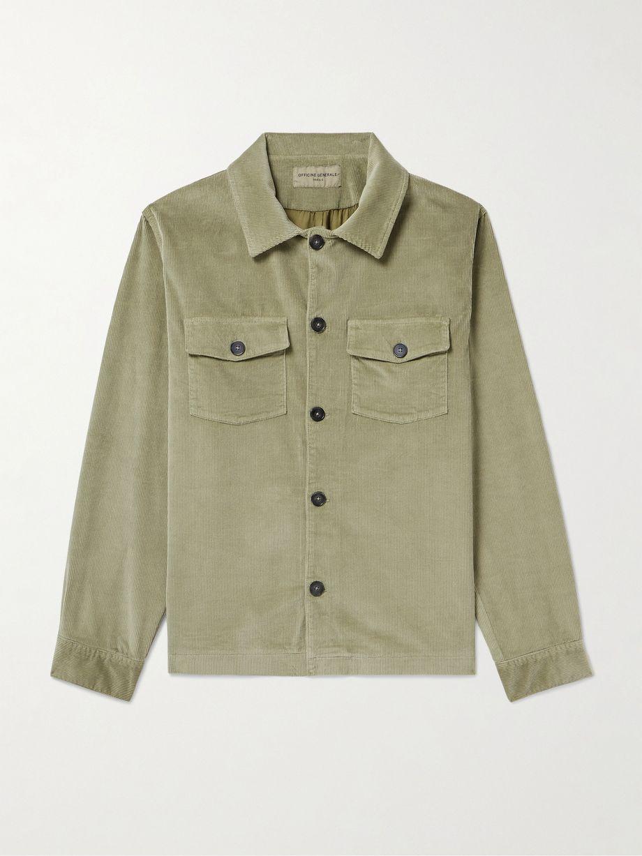 Aylan Convertible-Collar Cotton-Blend Corduroy Overshirt by OFFICINE GENERALE Aylan Convertible-Collar Cotton-Blend Corduroy Overshirt by OFFICINE GENERALE