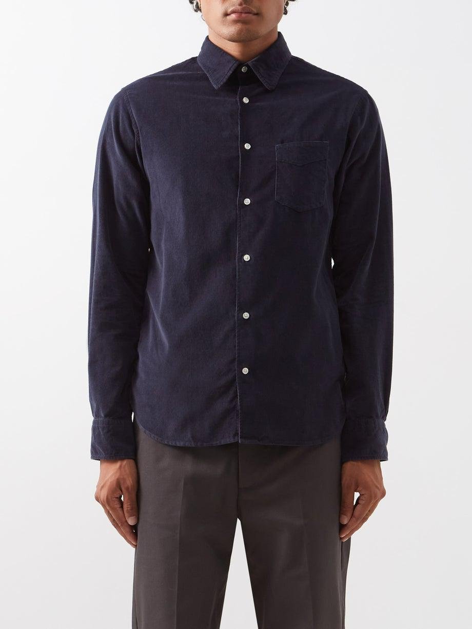 Benoit patch-pocket cotton-corduroy shirt by OFFICINE GENERALE | jellibeans