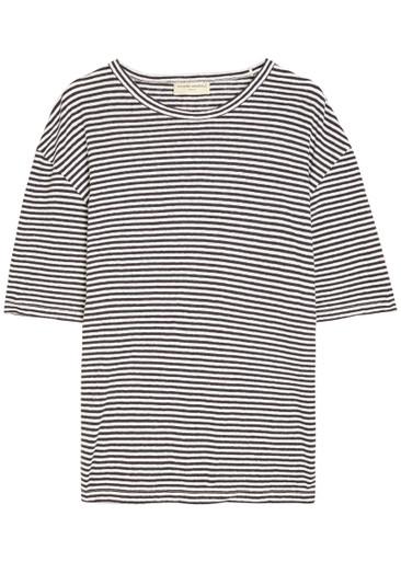 Elden striped cotton and linen-blend T-shirt by OFFICINE GENERALE
