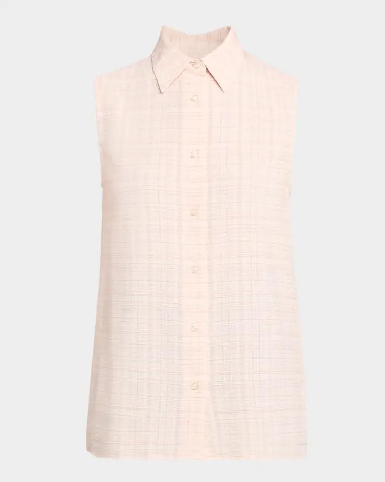 Isy Textured Sleeveless Shirt by OFFICINE GENERALE
