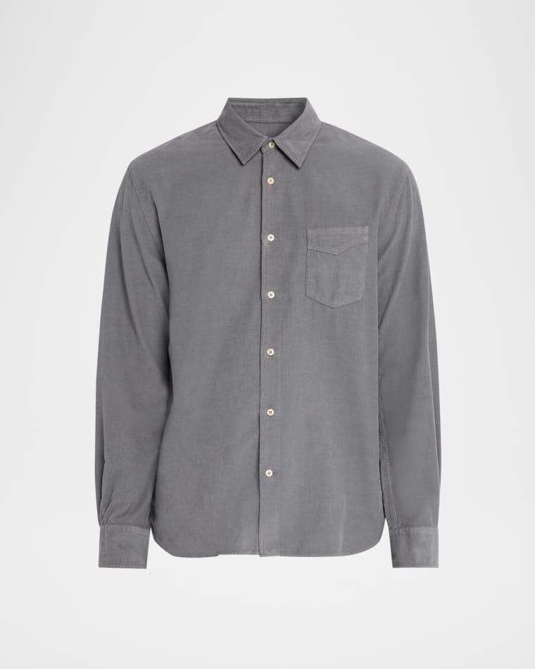 Men's Benoit Cotton Corduroy Button-Down Shirt by OFFICINE GENERALE