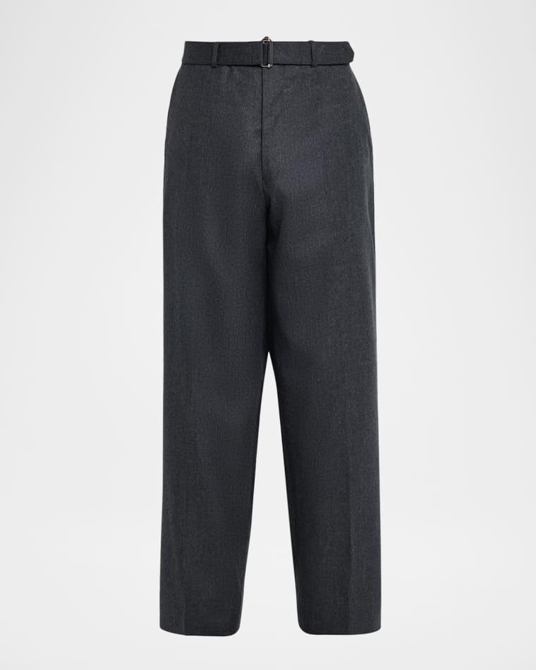 Men's Dark Grey Flannel Nash Pants by OFFICINE GENERALE