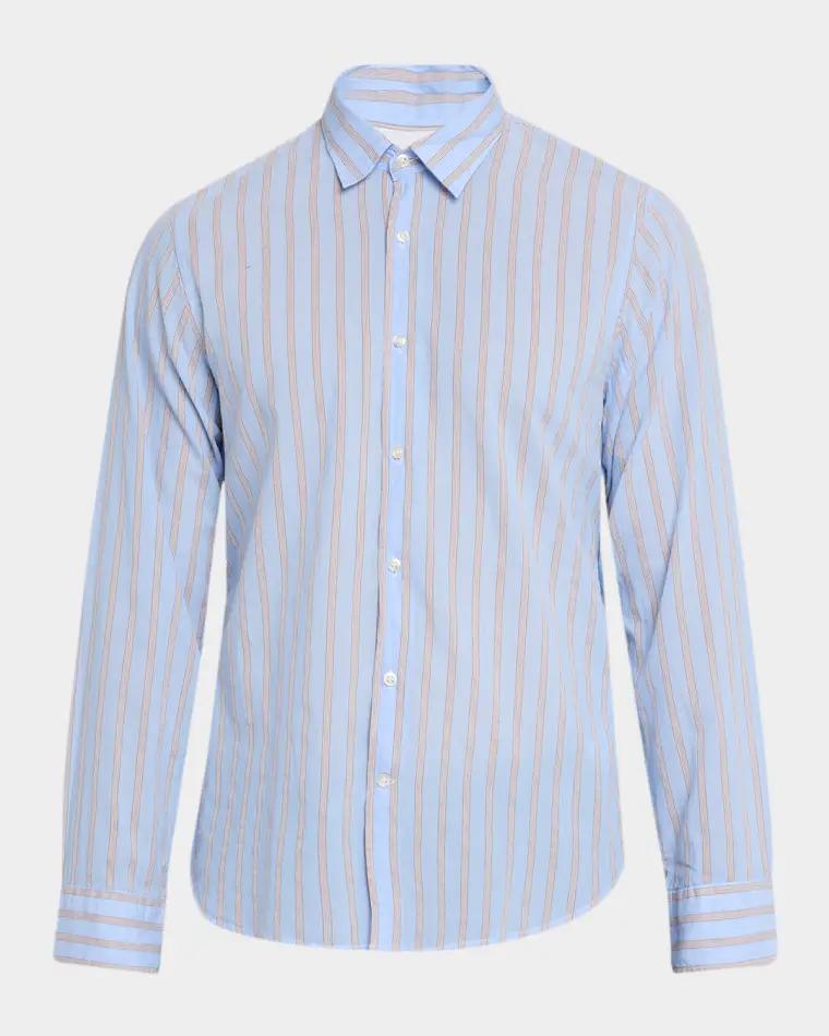 Men's Giacomo Stripe Poplin Button-Down Shirt by OFFICINE GENERALE