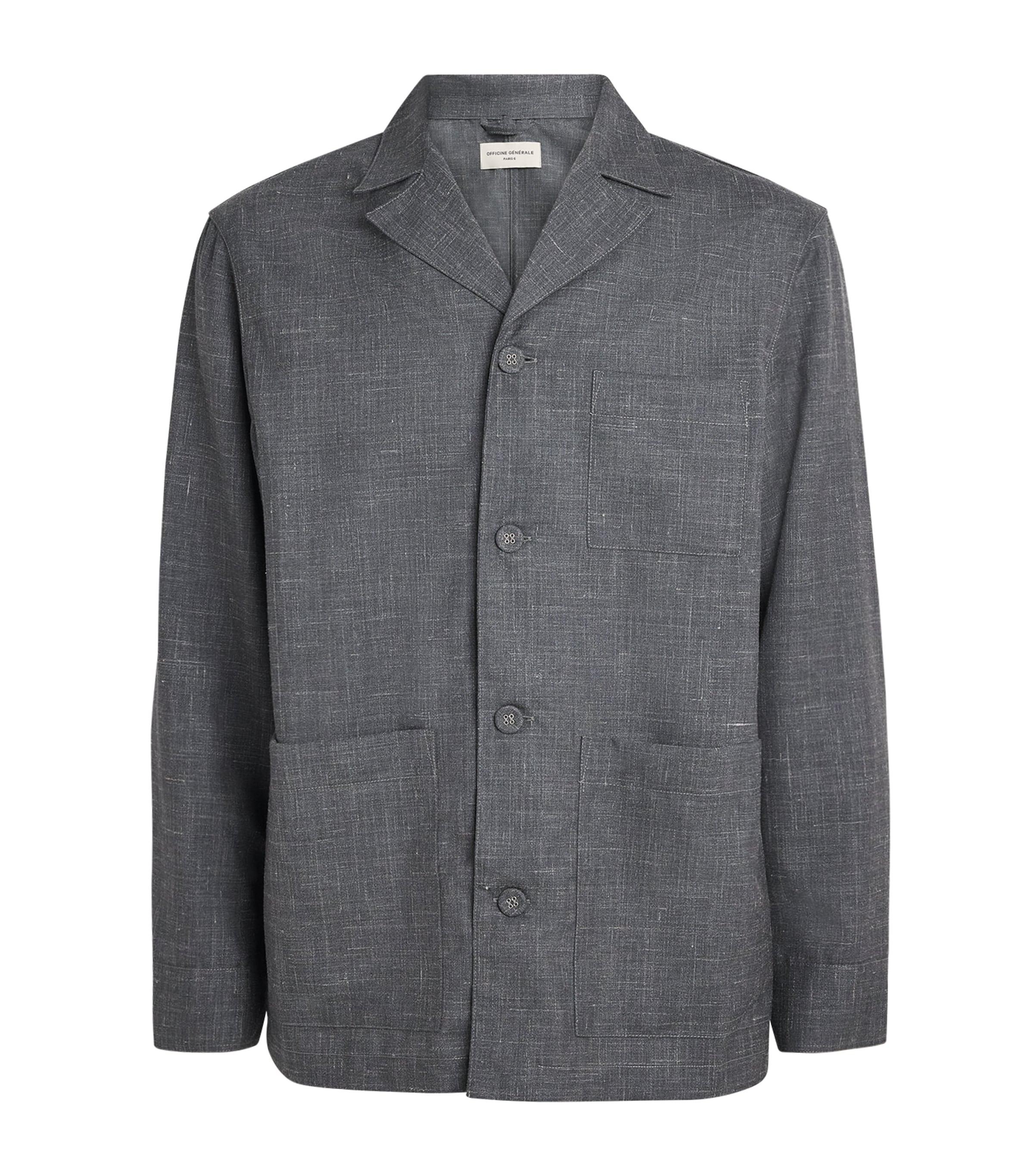 Officine Generale Wool-Silk-Linen Sheldon Jacket by OFFICINE GENERALE
