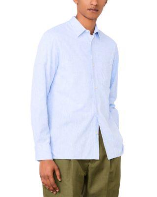 Younes Cotton Linen Check Shirt by OFFICINE GENERALE