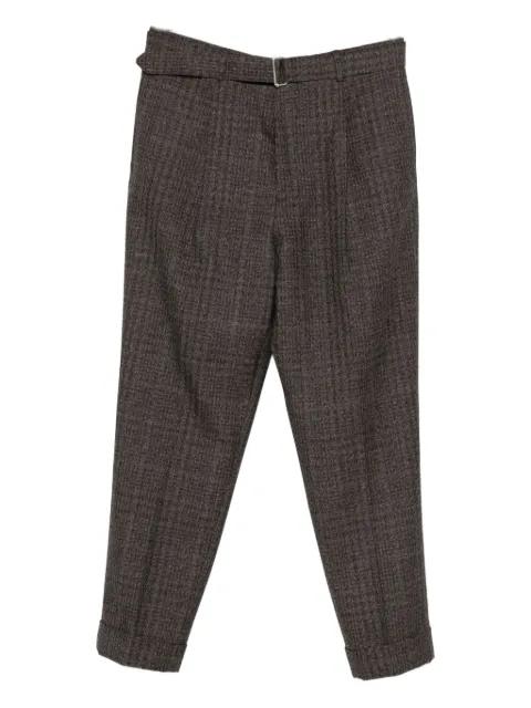 belted check trousers by OFFICINE GENERALE