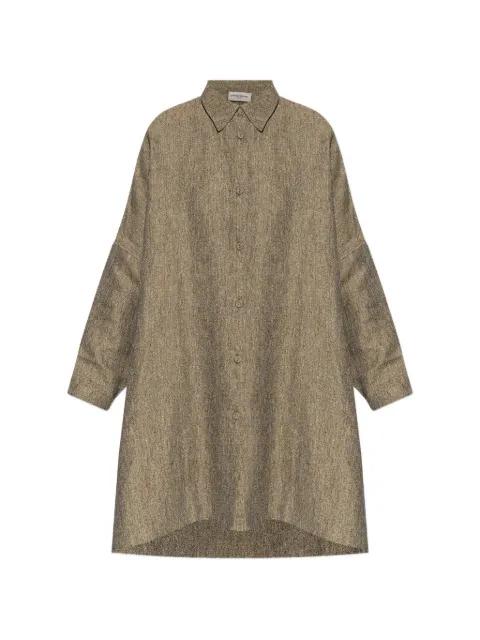 button-fastening linen shirt by OFFICINE GENERALE