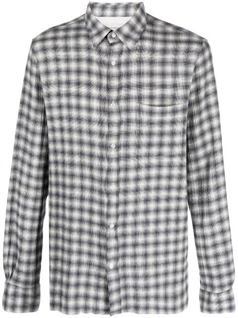 graphic-print seersucker shirt by OFFICINE GENERALE