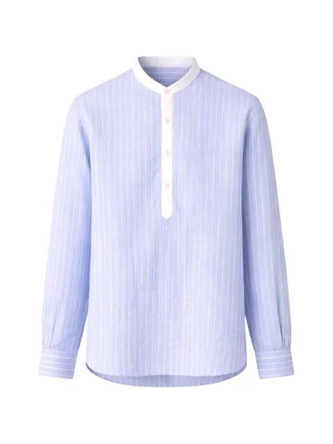 striped collarless shirt by OFFICINE GENERALE