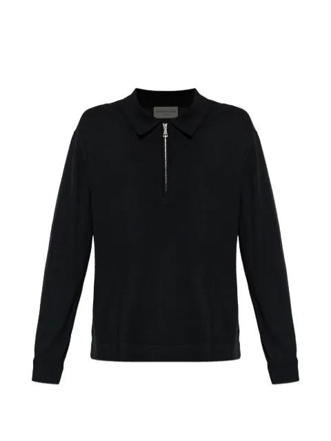 zip closure wool polo shirt by OFFICINE GENERALE