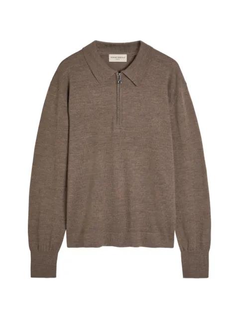 zip collar polo shirt by OFFICINE GENERALE