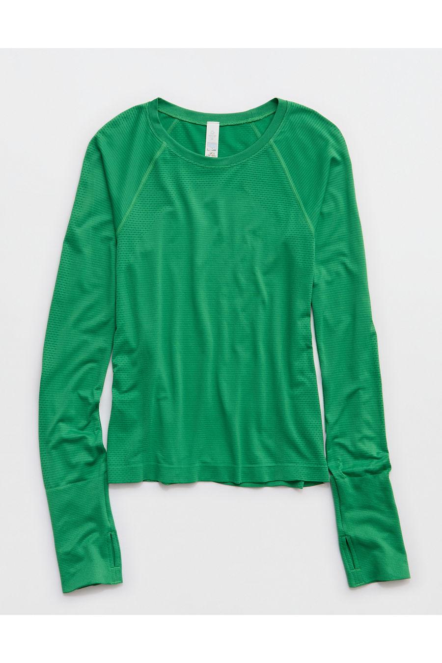 OFFLINE BY Aerie Gotta Run Long Sleeve T-Shirt Women's Emerald by OFFLINE