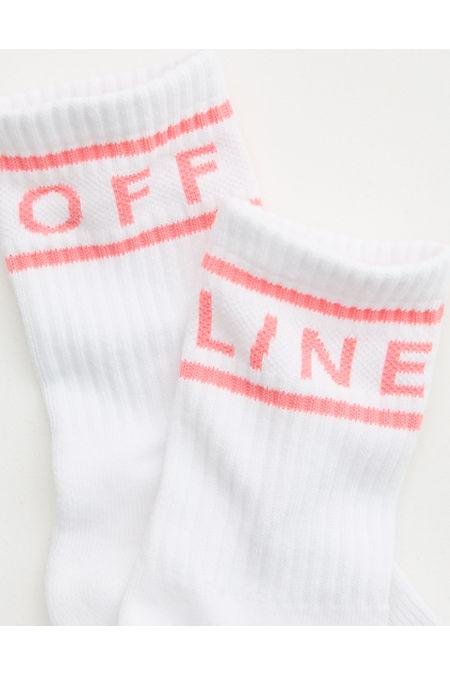 OFFLINE By Aerie Crew Socks Women's Shell Pink One Size by OFFLINE