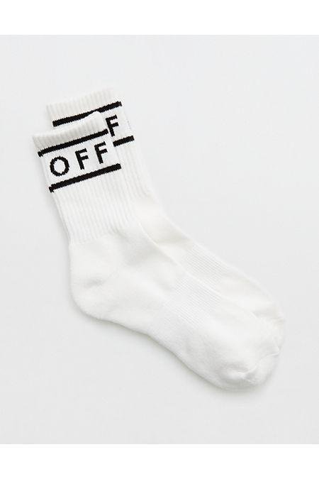 OFFLINE By Aerie Graphic Crew Socks Women's White One Size by OFFLINE