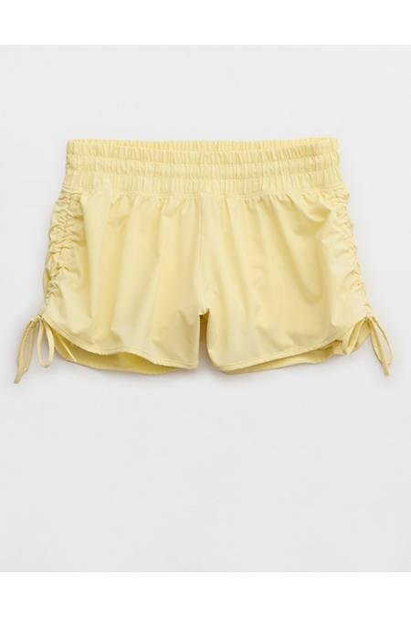 OFFLINE By Aerie Low Rise Ruched Hot Stuff Short Women's Photon Yellow XS by OFFLINE