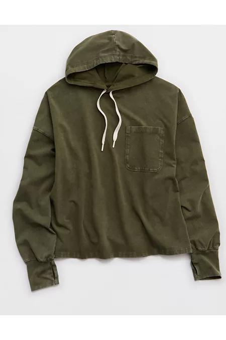 OFFLINE By Aerie OG Cotton Hoodie Women's Military Green by OFFLINE