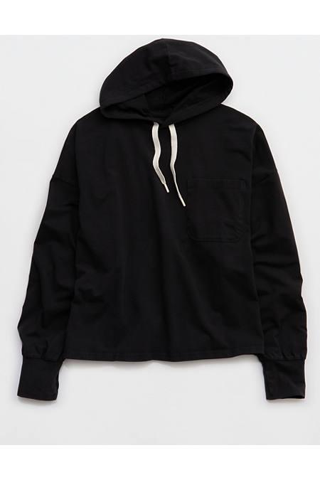 OFFLINE By Aerie OG Cotton Hoodie Women's Washed Black by OFFLINE