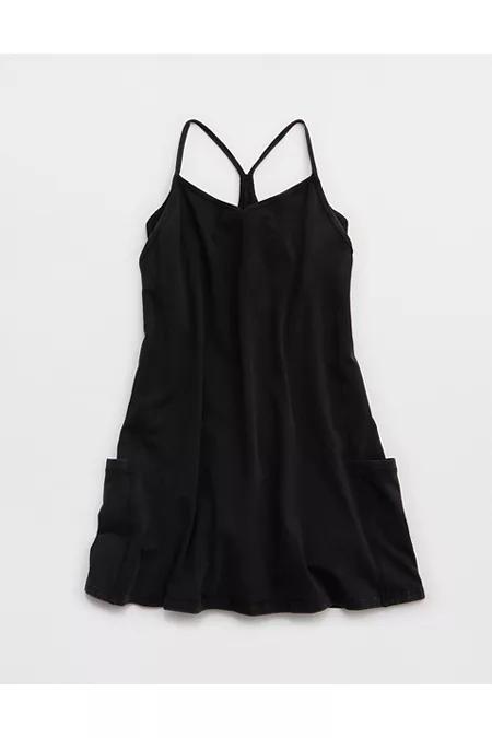 OFFLINE By Aerie OG Cotton Racerbackini Dress Women's True Black by OFFLINE OFFLINE By Aerie OG Cotton Racerbackini Dress Women's True Black by OFFLINE