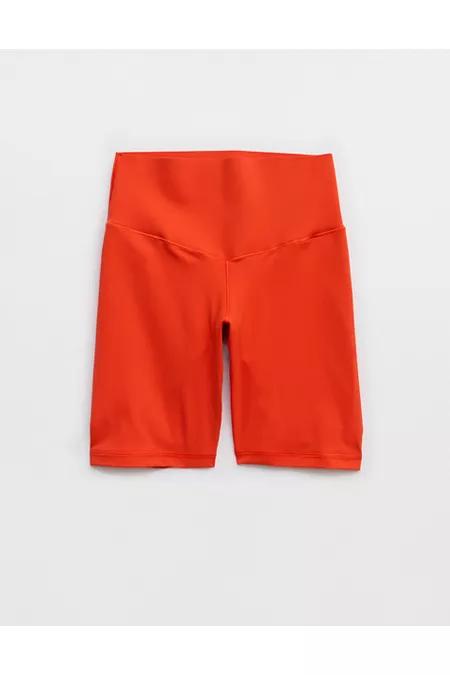 OFFLINE By Aerie Real Me XTRA Hold Up! Lift High Waisted 7" Bikehort Women's Orange Flare by OFFLINE