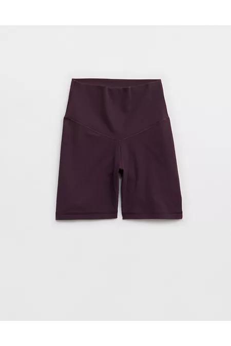 OFFLINE By Aerie Real Me XTRA Ribbed 5" Bike Short Women's Cool Berry by OFFLINE