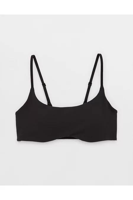 OFFLINE By Aerie The Hugger Curved Band Sports Bra Women's True Black by OFFLINE