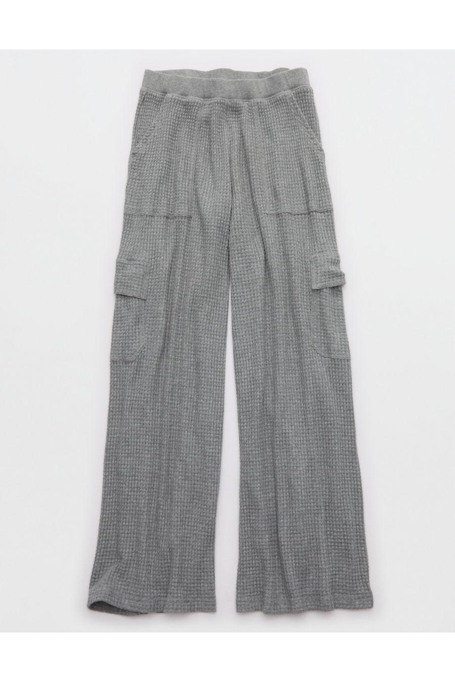 OFFLINE By Aerie Wow! Waffle Cargo Trouser Women's Dark Heather Gray by OFFLINE OFFLINE By Aerie Wow! Waffle Cargo Trouser Women's Dark Heather Gray by OFFLINE