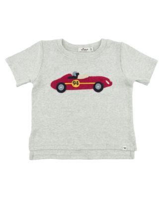 Boys' Raw Edge Slub Racecar Applique Tee - Baby by OH BABY!