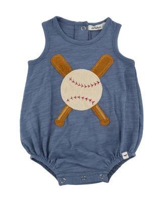 Boys' Slub Bubble - Baseball Applique - Baby by OH BABY!