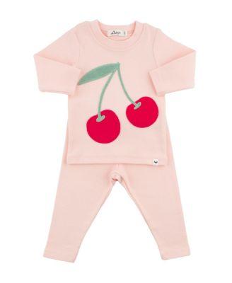 Girls' Cherries Berry Applique Two Piece Set - Baby by OH BABY!