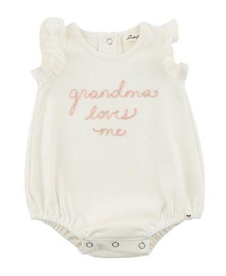 Girls' Grandma Loves Me Embroidered Bubble - Baby by OH BABY!
