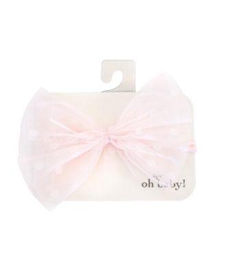 Girls' Headband - Dotted Mesh Bow - Baby by OH BABY!
