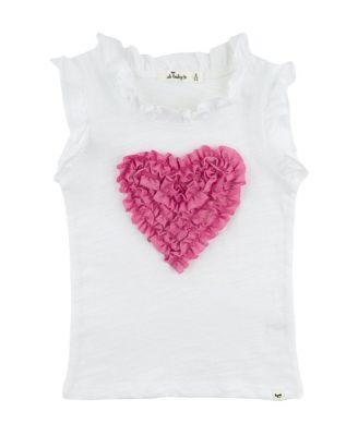 Girls' Rebekah Ruffle Heart Sparkle Tank - Baby by OH BABY!