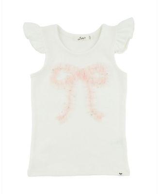 Girls' Ruffle Bow Fleck Tulle Applique Flutter Tank - Baby by OH BABY!