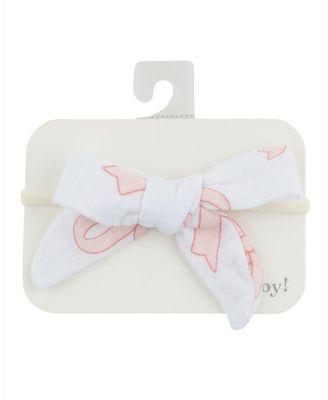 Girls' Tie Bow Big Bows in Pink Tie Bow Headband - Baby by OH BABY!