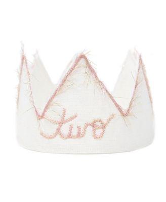 Girls' "two" Linen Crown - Baby by OH BABY!