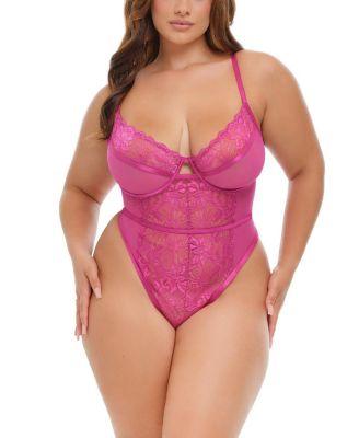 Curvy Julia Sheer Lace Teddy by OH LA LA CHERI