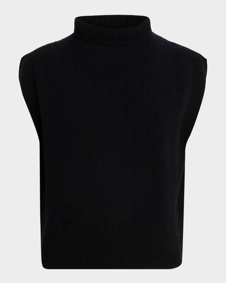 Cashmere Funnel-Neck Vest by OH MY GOAT