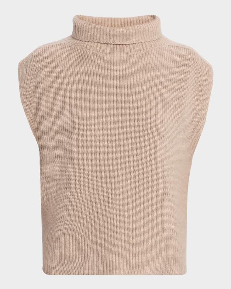 Cashmere Funnel-Neck Vest by OH MY GOAT