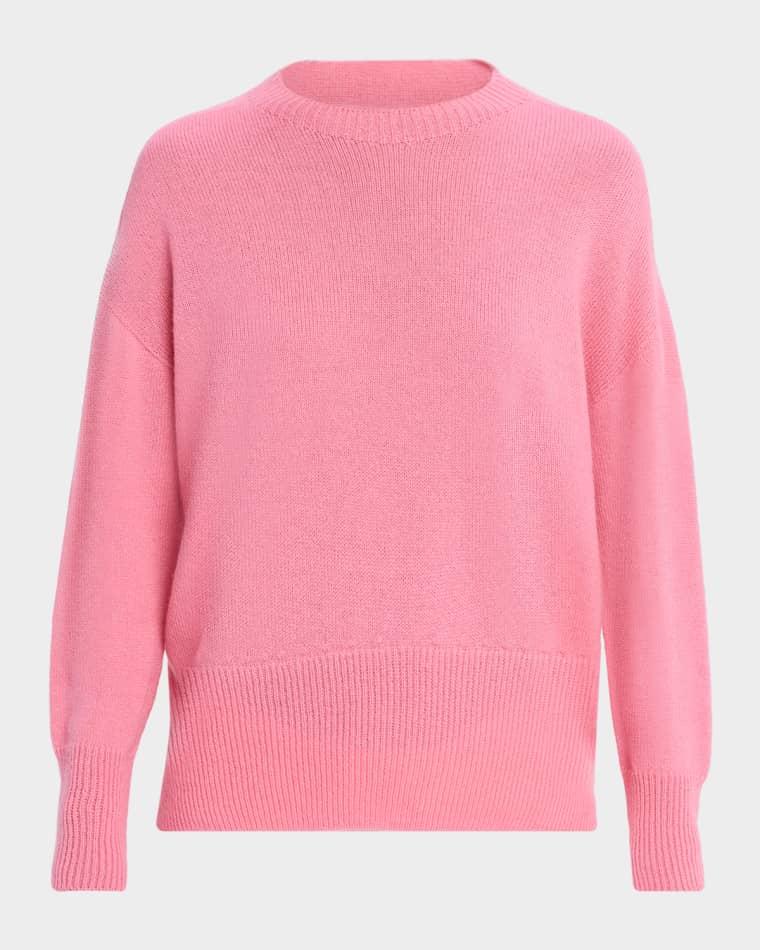 Crewneck Chunky Rib-Trim Cashmere Sweater by OH MY GOAT