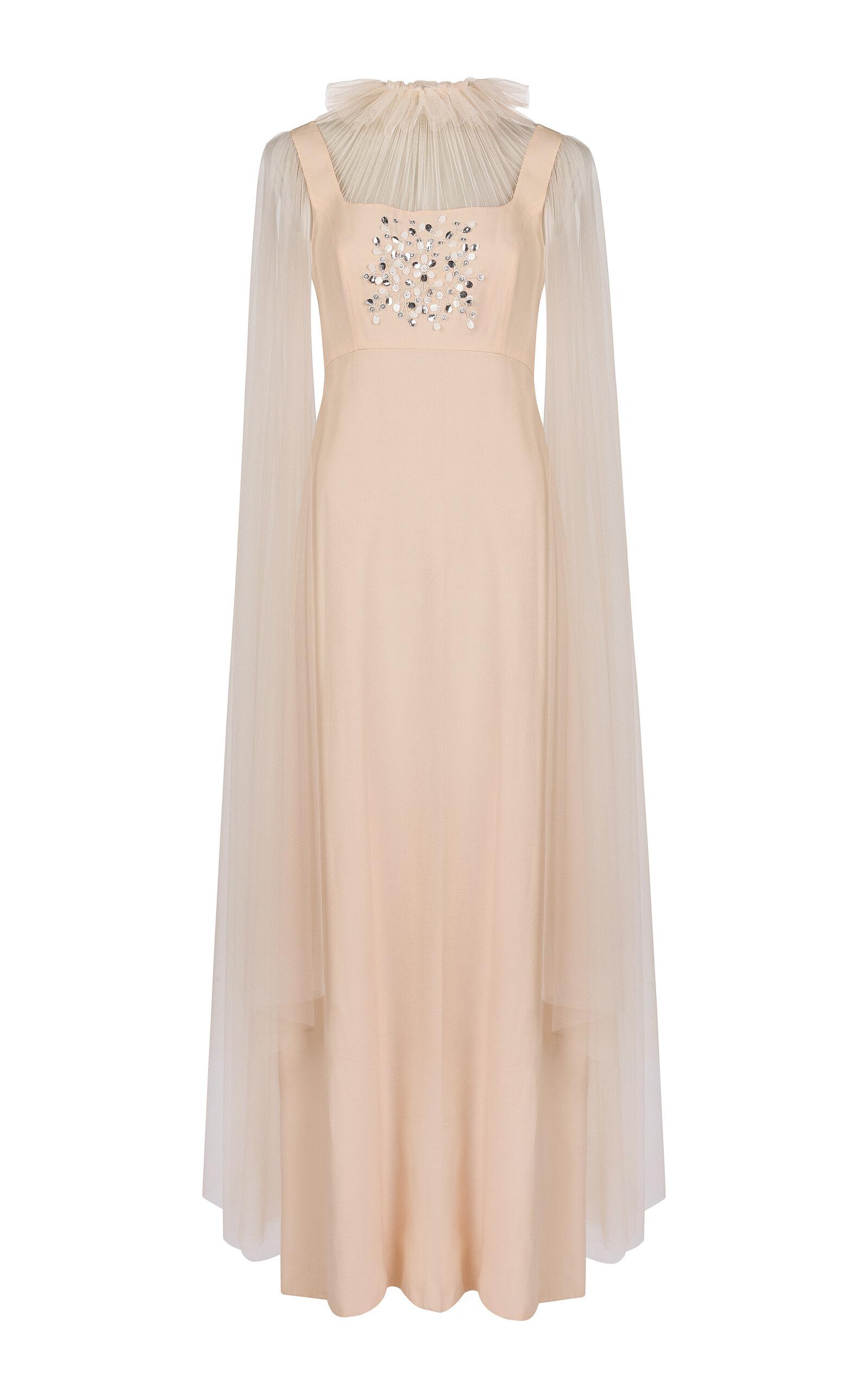Ola by Ohaila Khan Embellished Crepe-Tulle Gown - Moda Operandi by OLA BY OHAILA KHAN