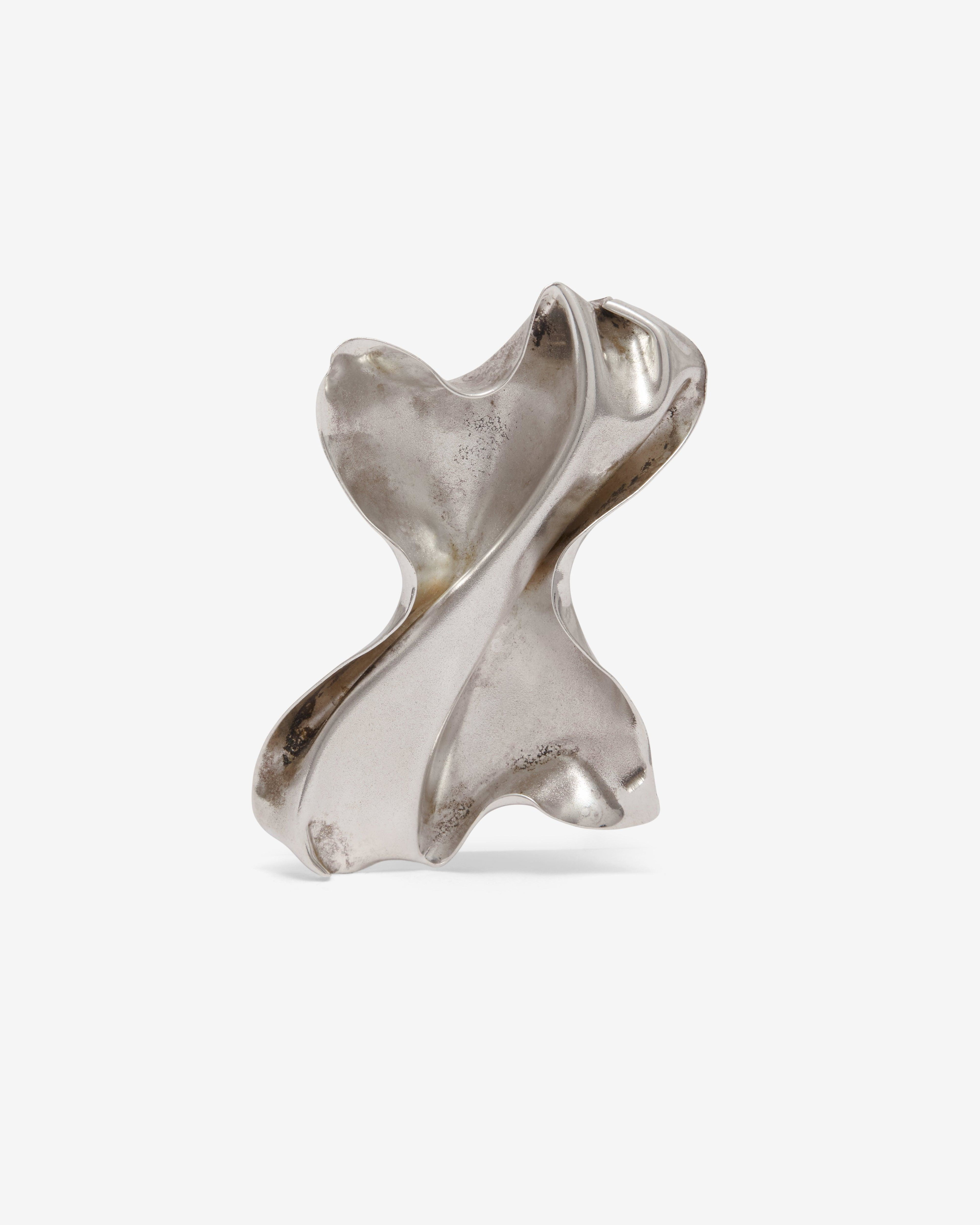 Old Jewelry - Crumple Brooch - (Silver) by OLD JEWELRY