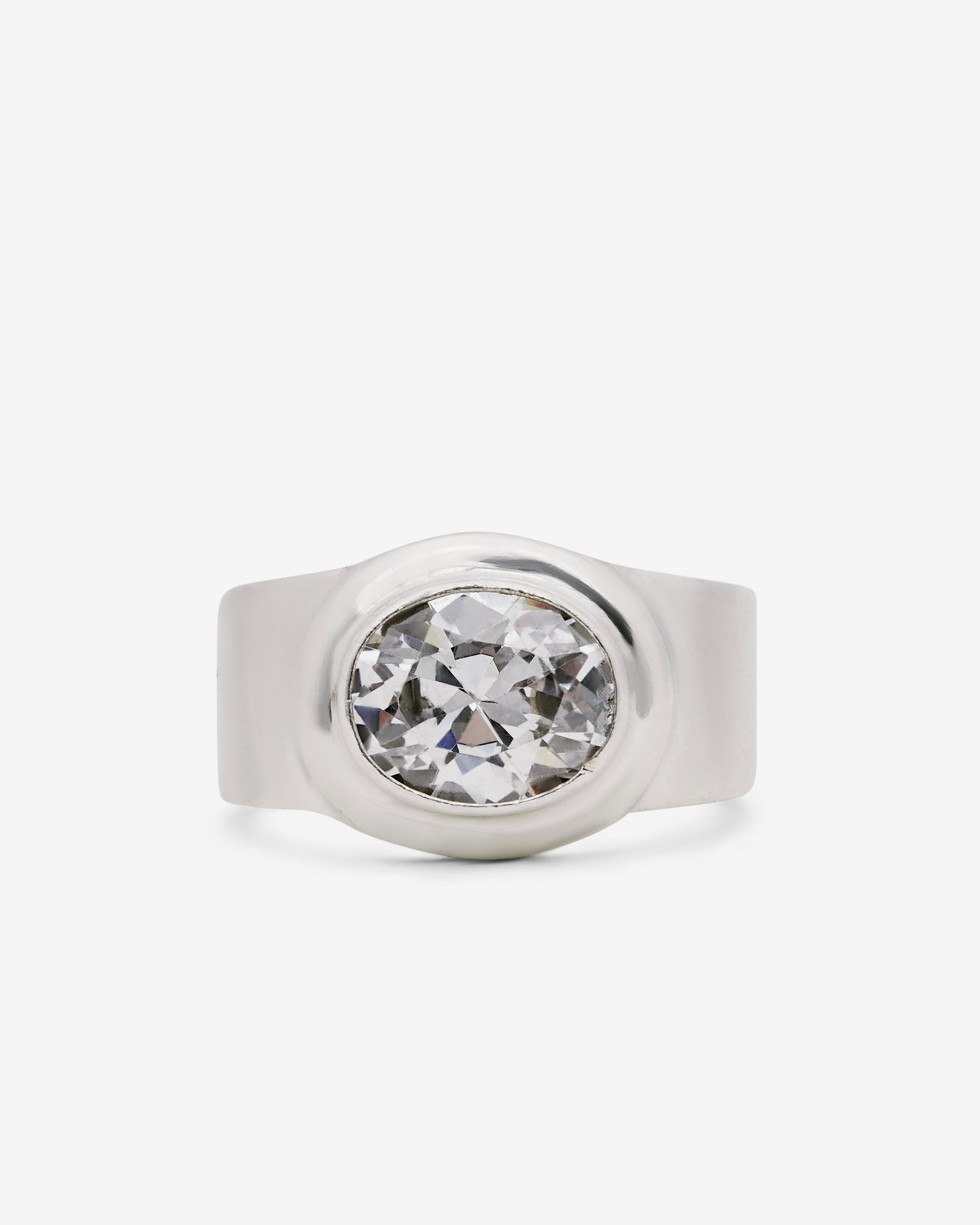 Old Jewelry - Women’s Cubic Zirconia Ring - (Silver) by OLD JEWELRY